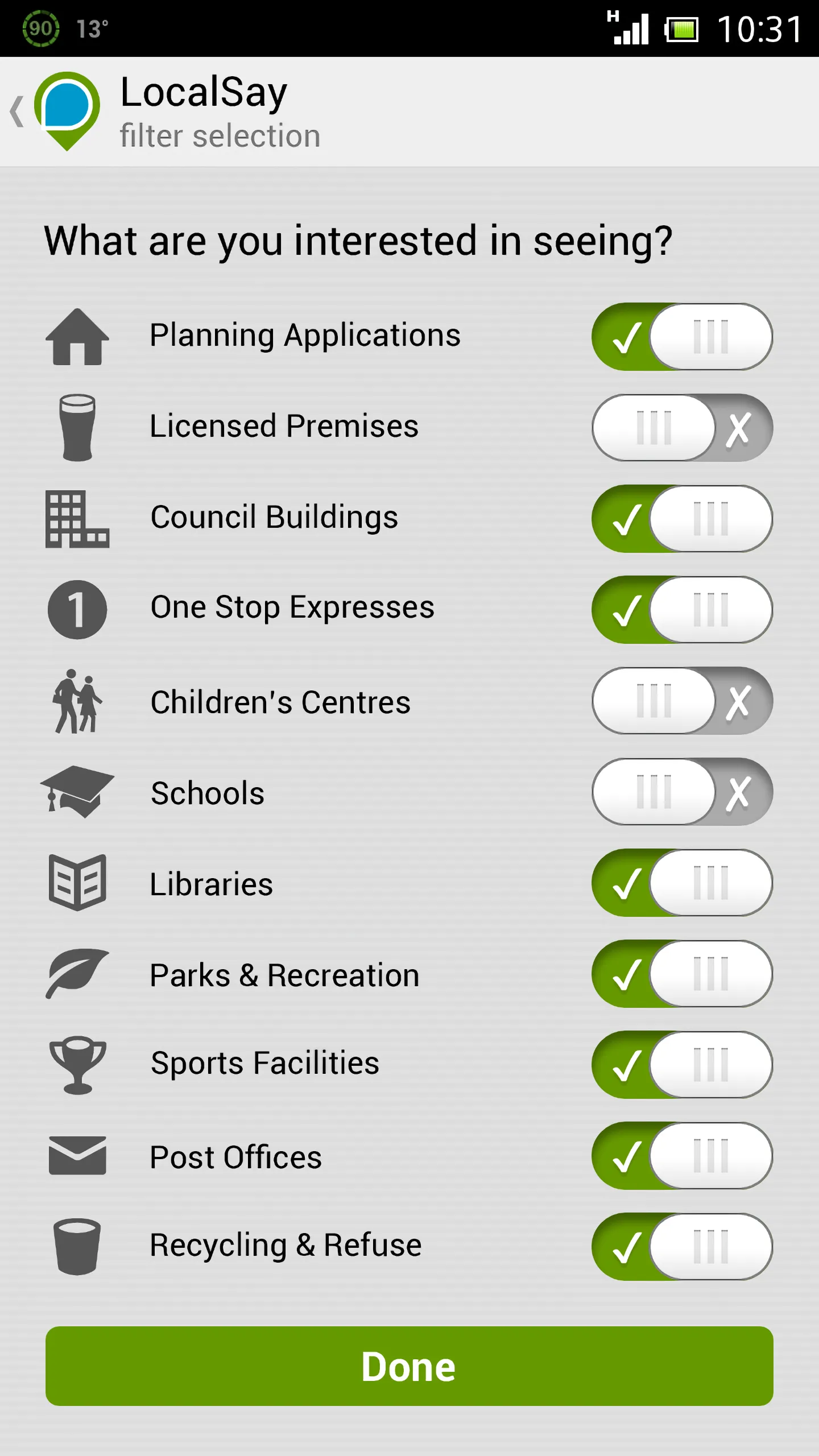LocalSay app for City of Westminster