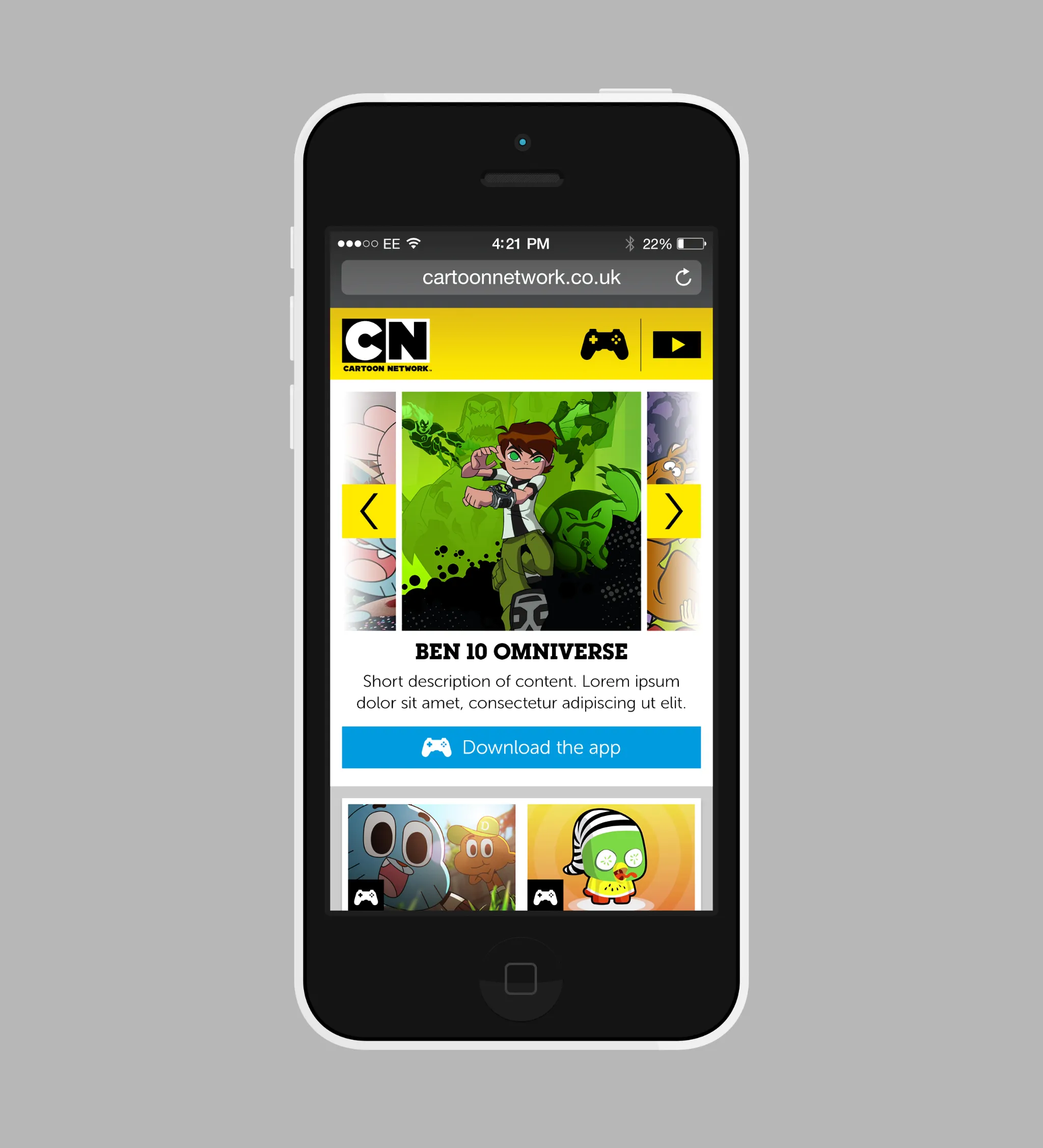 Cartoon Network website proposal