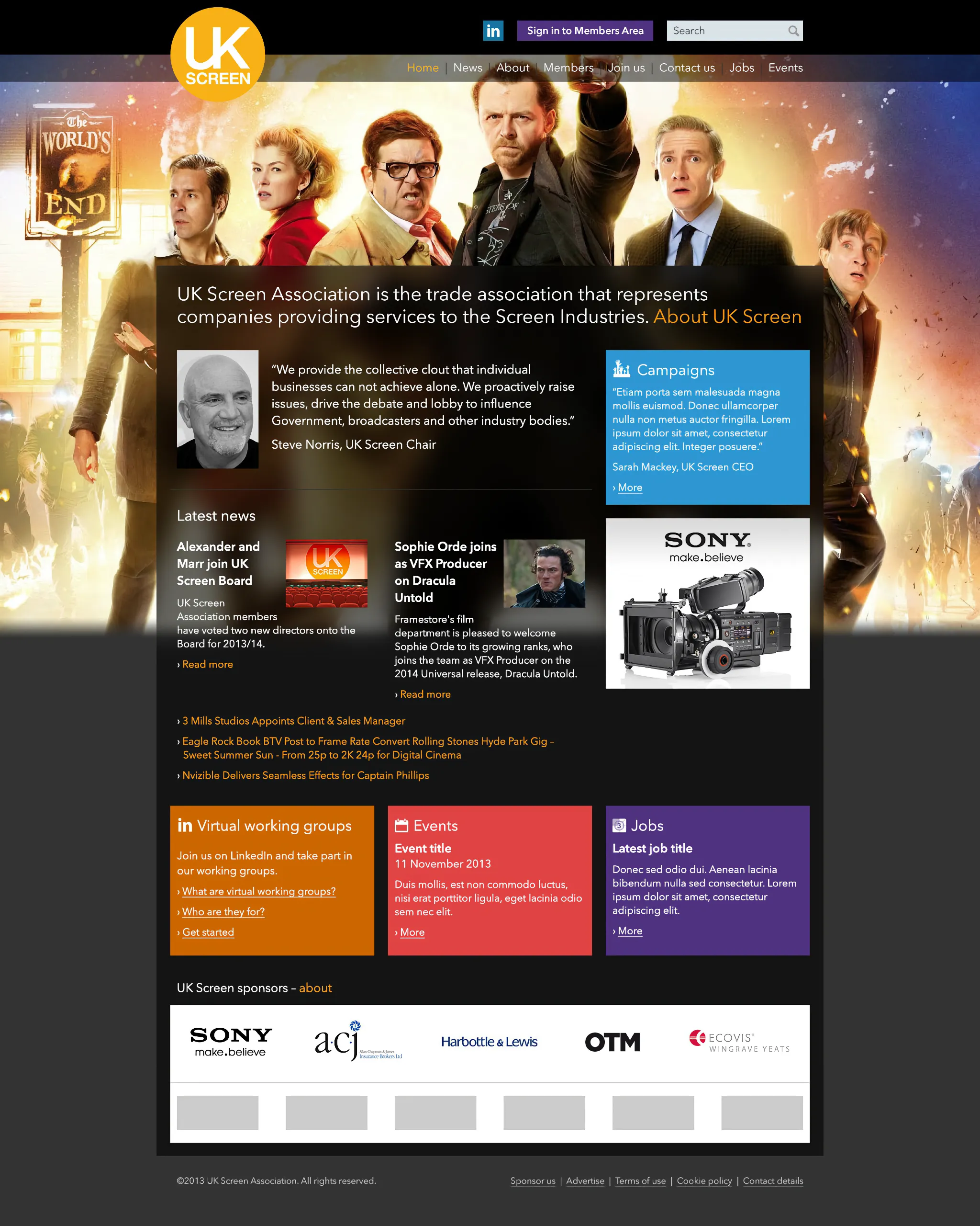 UK Screen website