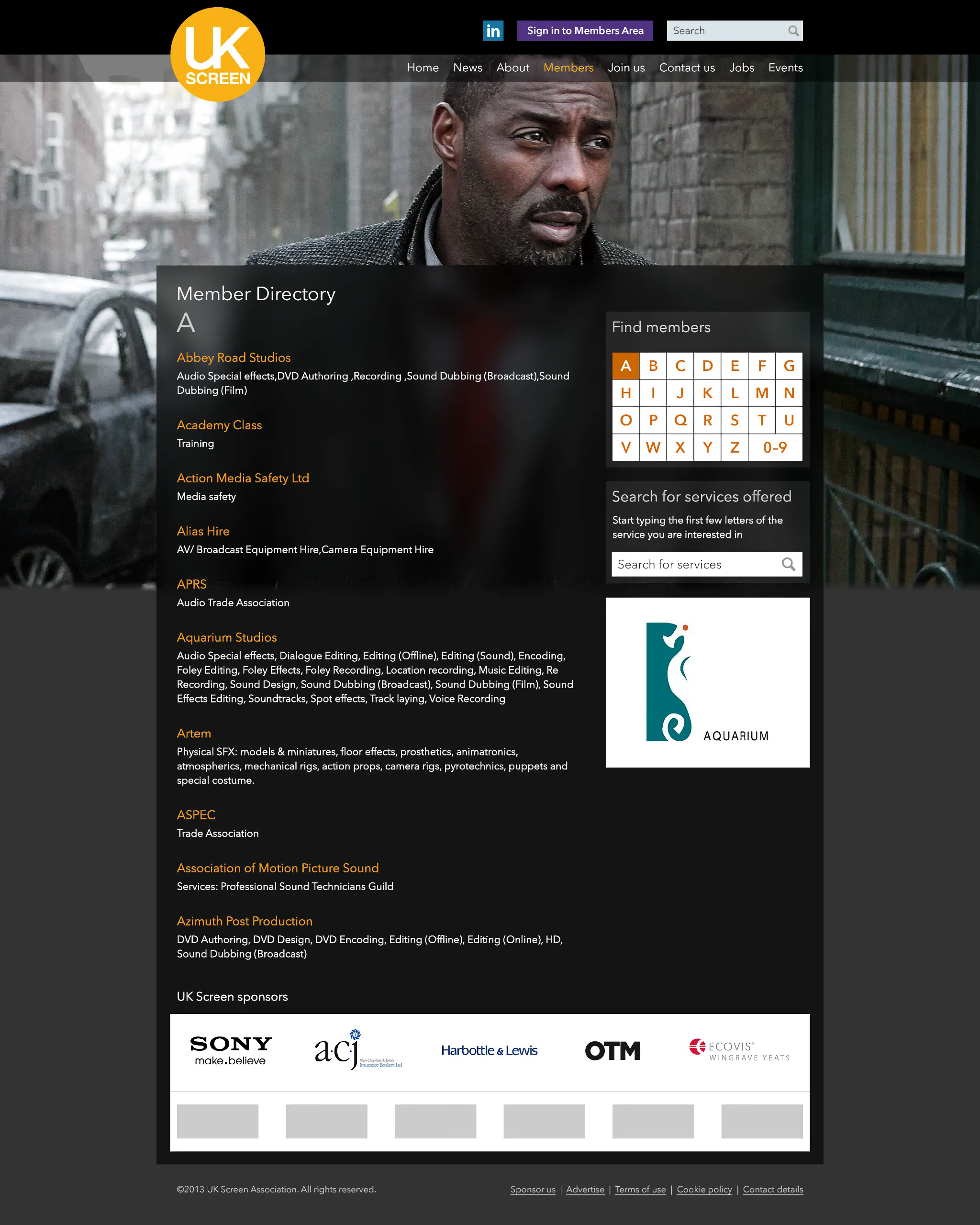 UK Screen website