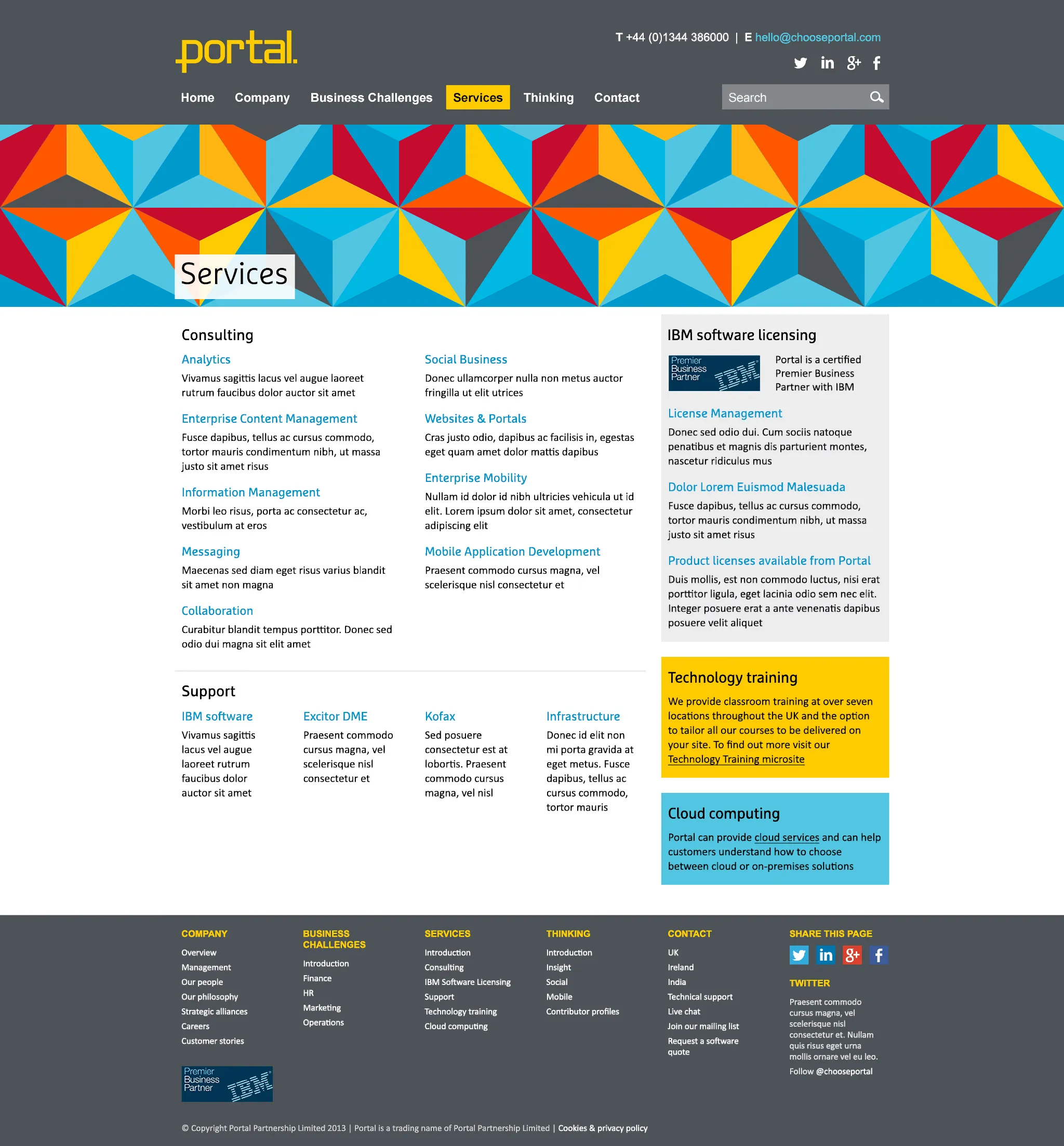 Portal website
