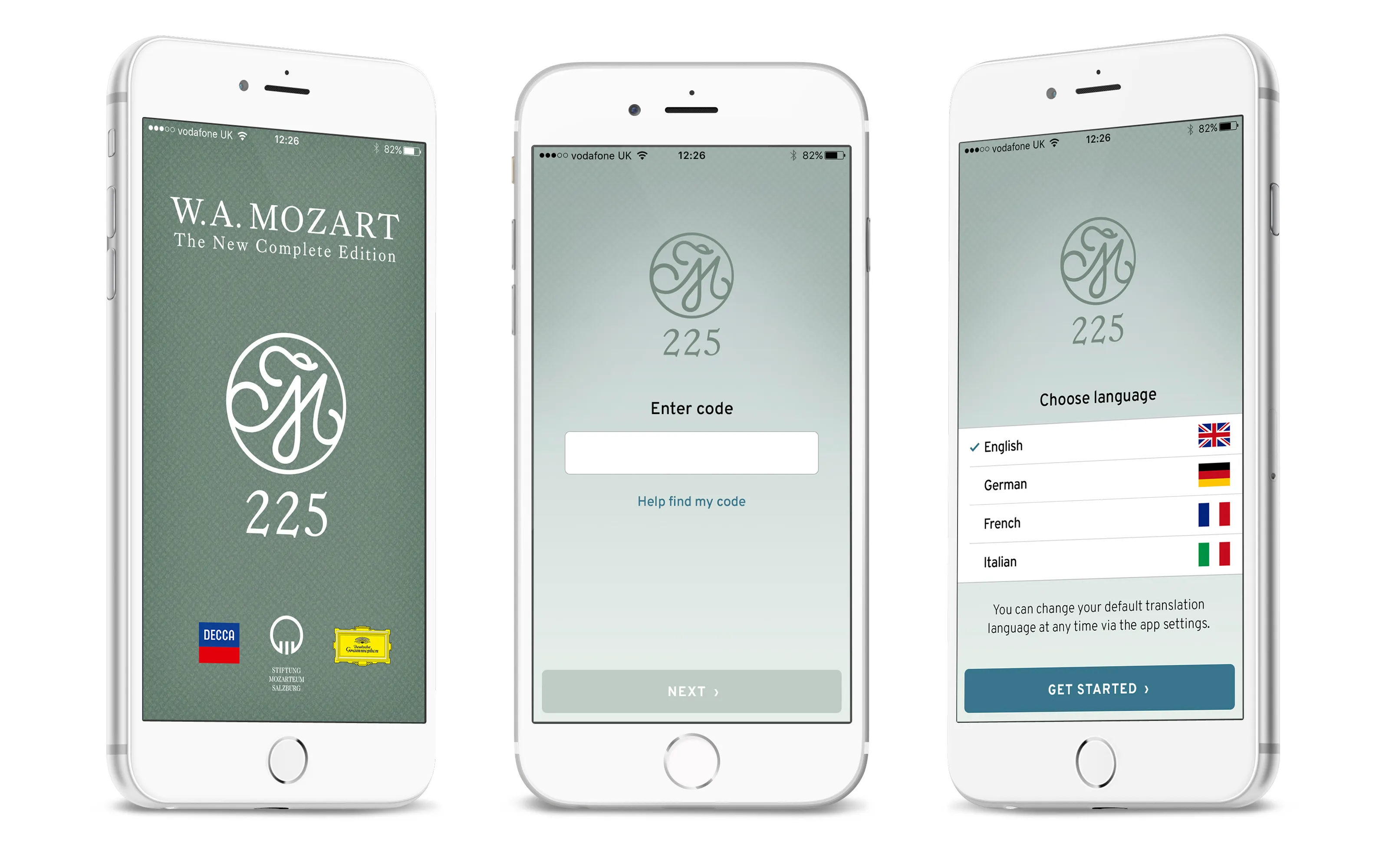 Mozart 225 app
