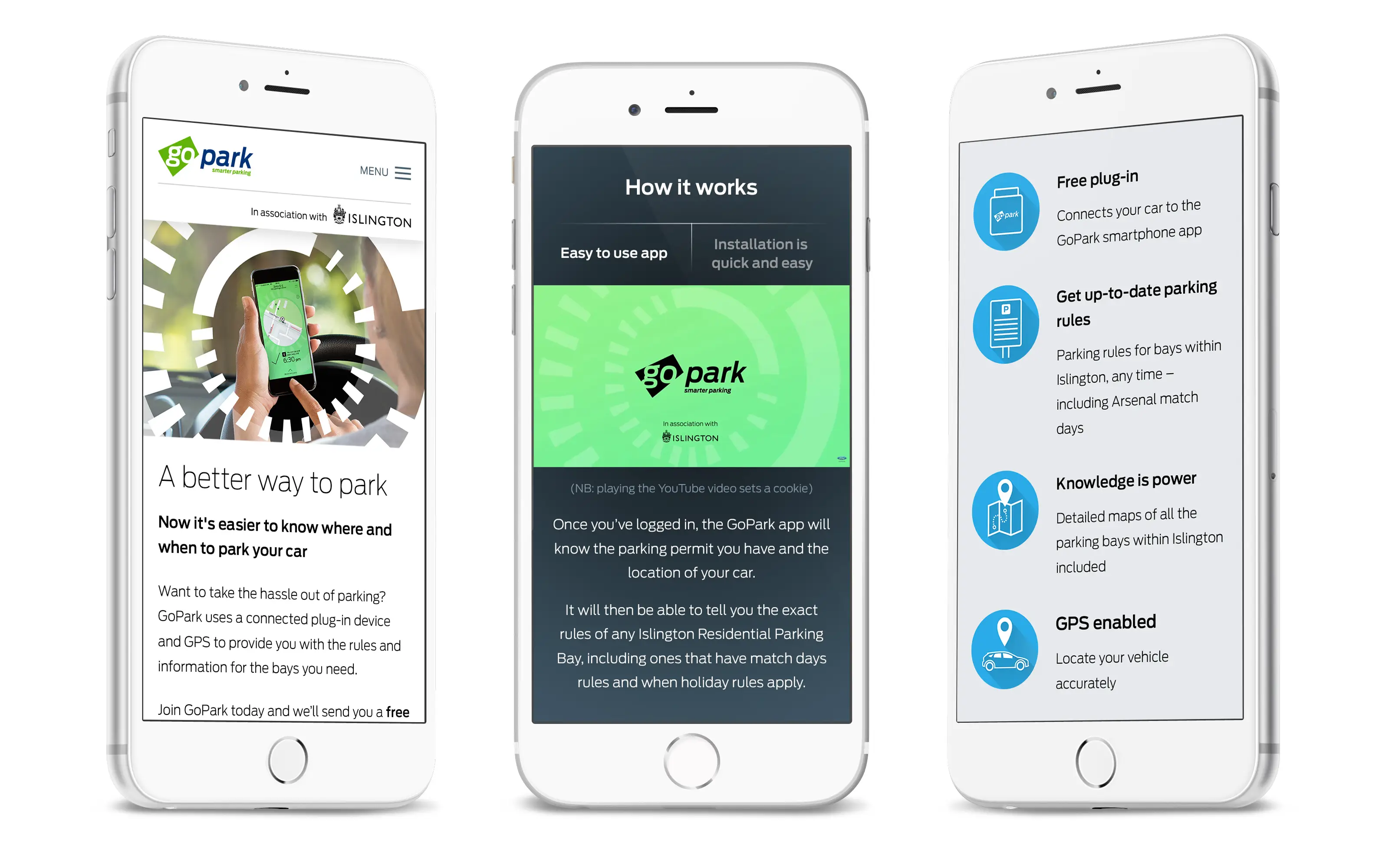 GoPark website