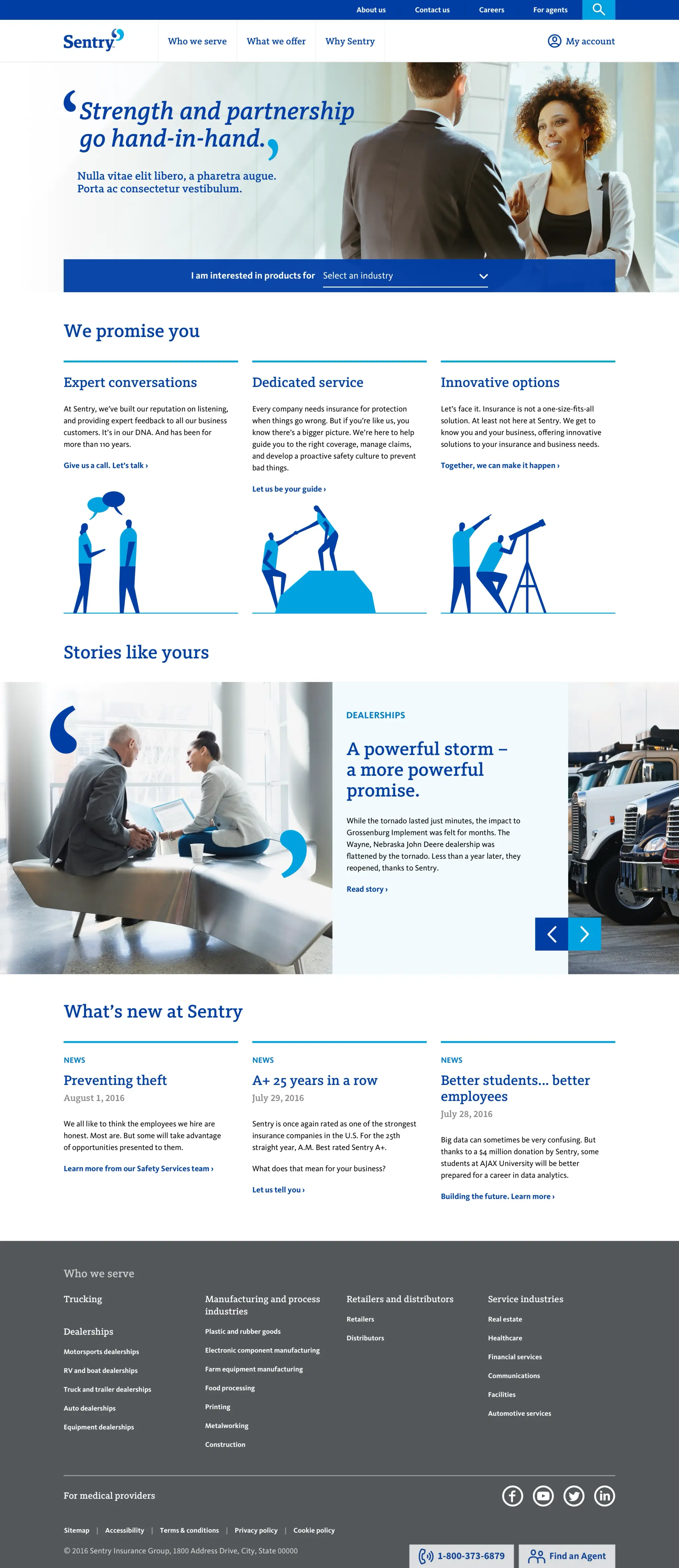 Sentry Insurance website