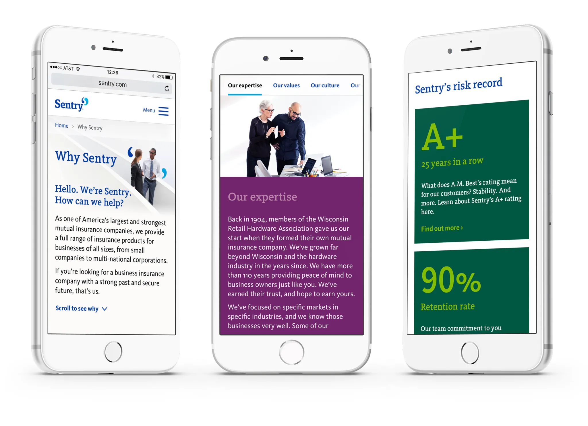 Sentry Insurance website