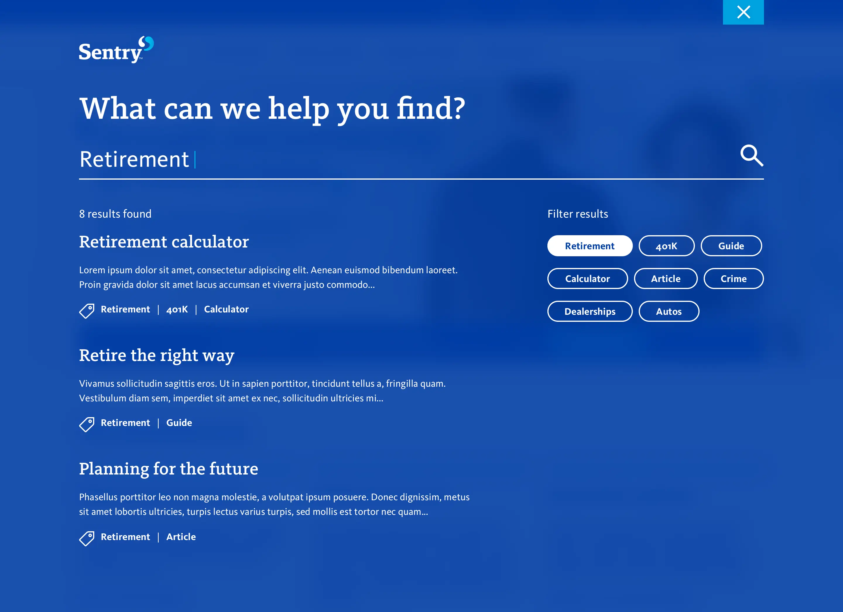 Sentry Insurance website