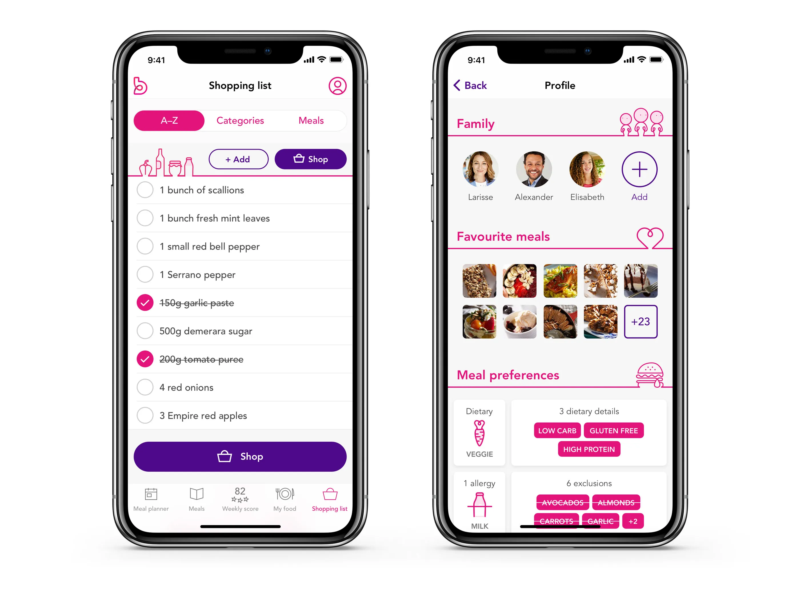 Healthy eating app