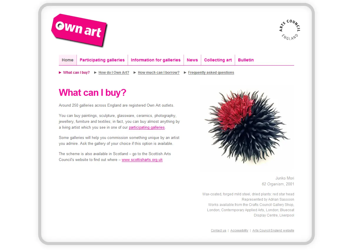 Arts Council England - Own Art