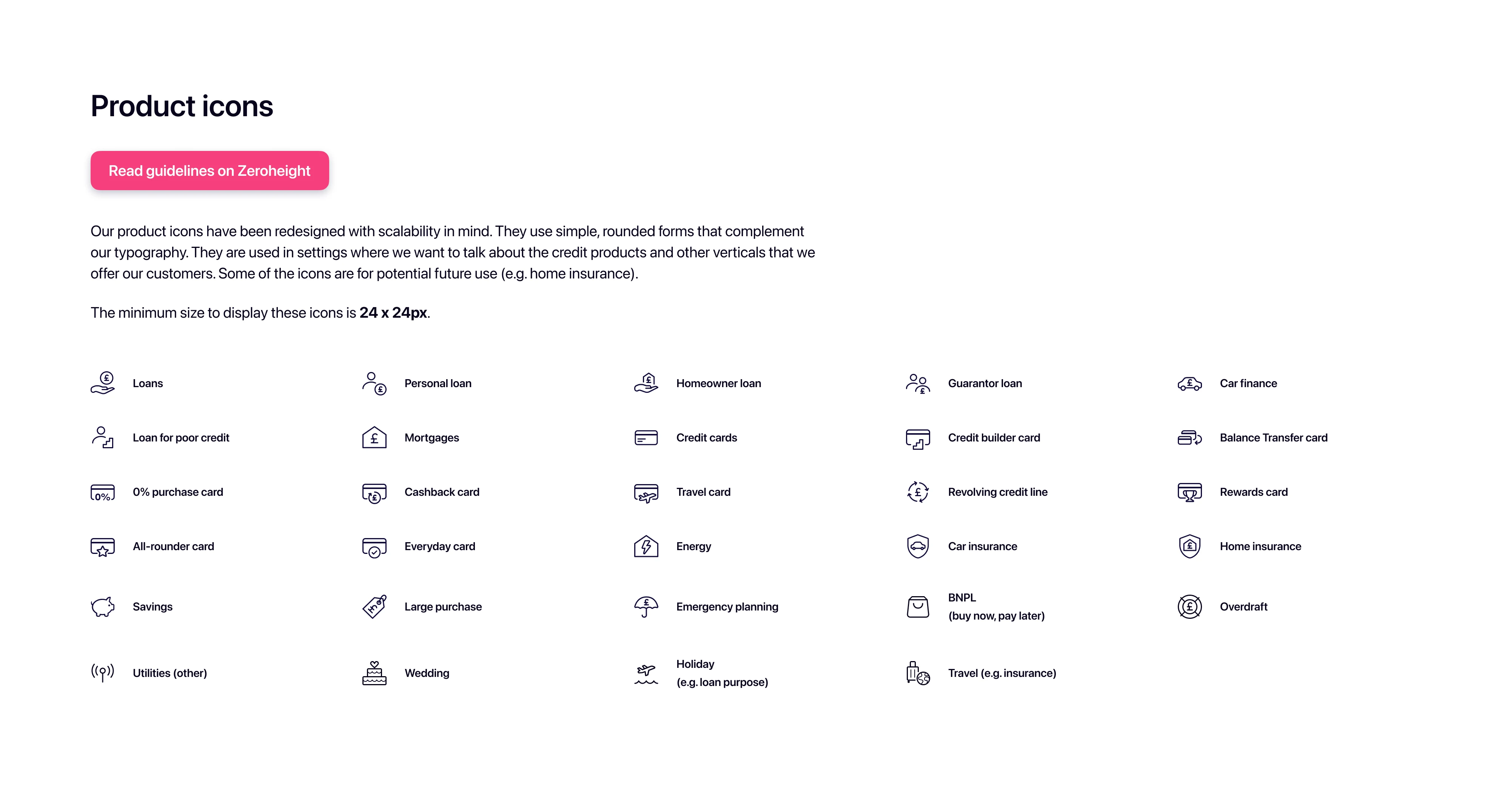 Product icons from the shared UI library